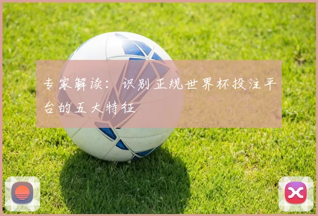 专家解读：识别正规世界杯投注平台的五大特征